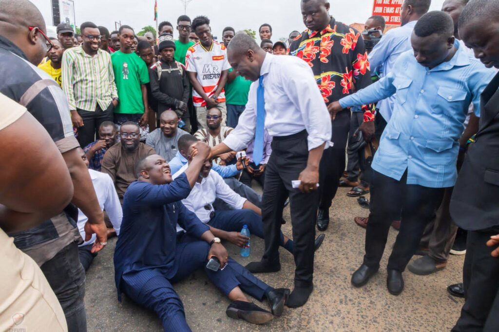 NPP Faces Heat Over Chairman Wontumi’s Bail Protest 3 Protesting NPP Minority