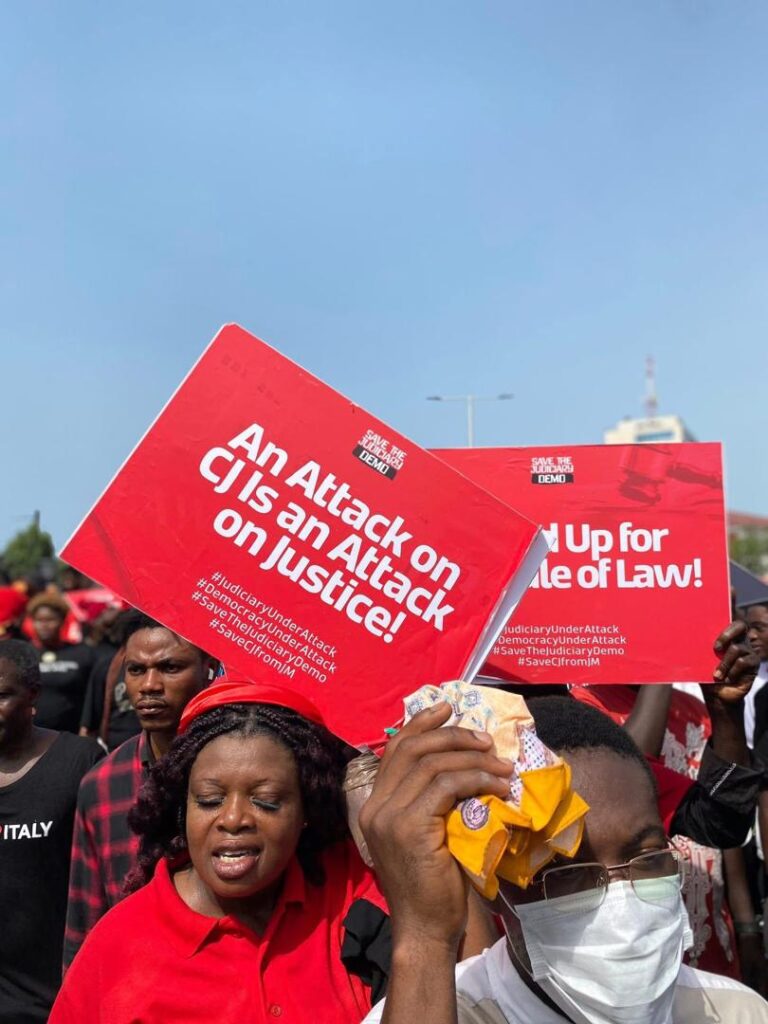 Scene from NPP's Save the Judiciary Demonstration 