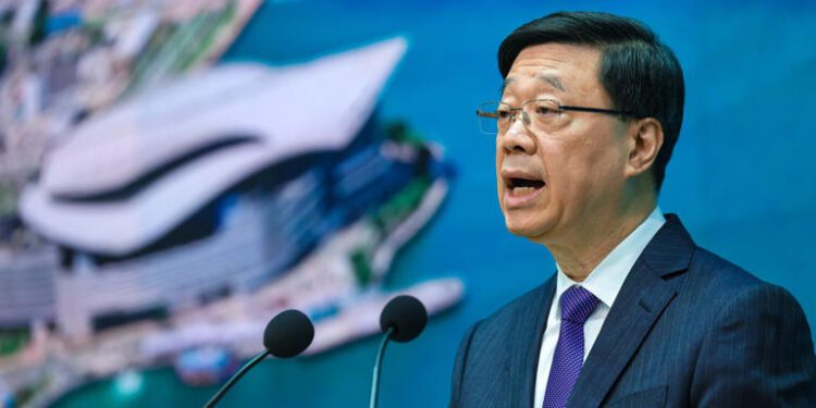 Families Affected By Hong Kong's Deadly Blaze To Receive Emergency Funds 1 Chief Executive of Hong Kong, John Lee Ka-chiu.