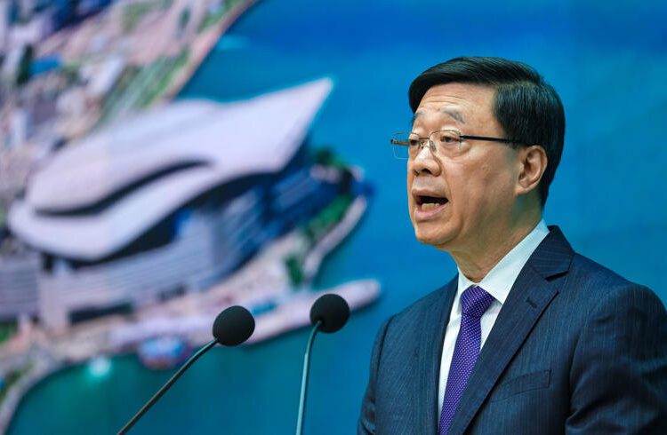 Chief Executive of Hong Kong, John Lee Ka-chiu.