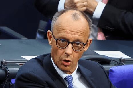 Merz Fails To Secure Majority To Be Elected Chancellor 2 Friedrich Merz of the Christian Democratic Union (CDU) reacts after failing to be elected as the chancellor, on the day of a session of the German lower house of parliament Bundestag, to elect the new German chancellor.