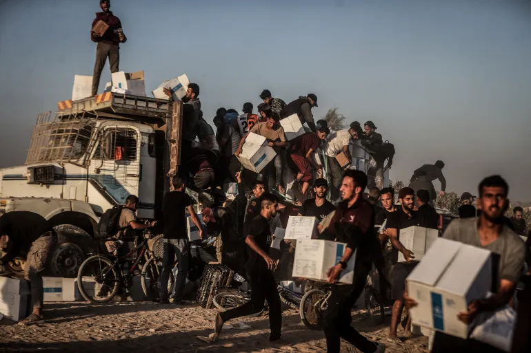 US Approves $30m For Gaza Humanitarian Foundation 3 AA 20250626 38398479 38398472 HUMANITARIAN AID TRUCKS ARRIVE IN NORTHERN GAZA 1750972974