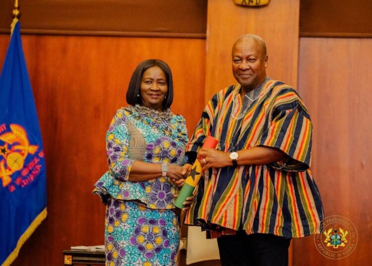 President Mahama Swears In New Police Council, Urges Bold Reset 1 President John Dramani Mahama, Vice President Jane Naana Opoku-Agyemang, Police, Service, Council