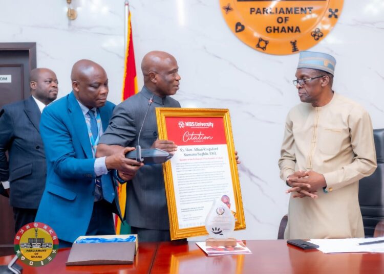 Speaker Bagbin Honoured with Scholarship by NiBS Delegation 1 Speaker Bagbin Honoured with Scholarship by NiBS Delegation, Parliament, Speaker