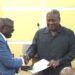 Dr. Ishmael Yamson, National Economic Dialogue Planning Committee Chair presents final draft report to President Mahama