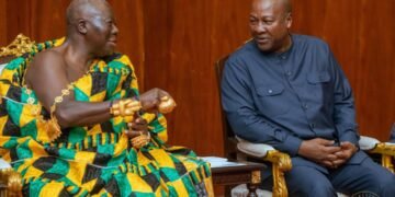 HE President John Dramani Mahama and Asantehene Nana Otumfuo Osei Tutu II