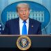 US President, Donald Trump speaks on recent Supreme Court rulings in the briefing room at the White House on June 27 in Washington, DC.