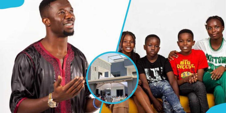 Kwaku Manu with his children