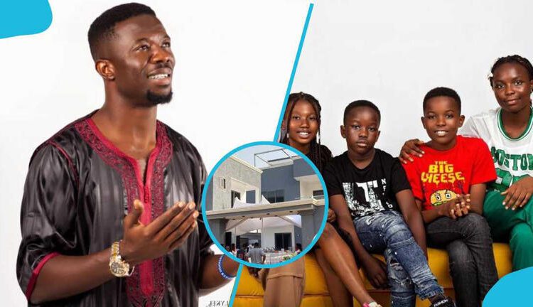 Kwaku Manu Complains About High Cost of Living in Accra 1 Kwaku Manu with his children