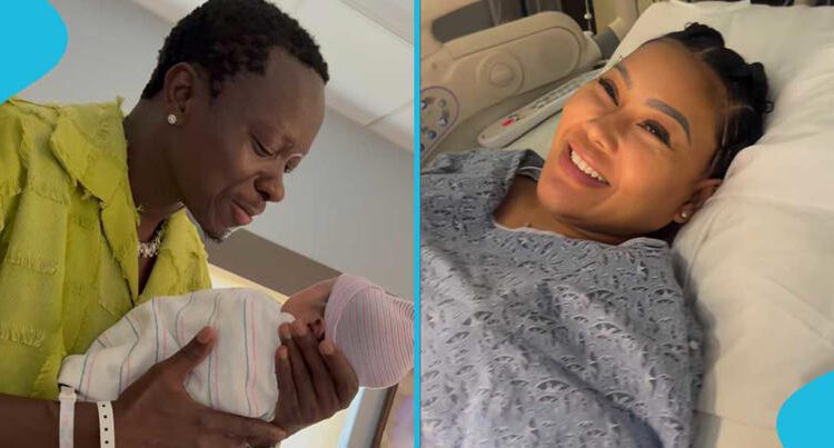 Michael Blackson Welcomes Child with His Fiancée 1 Michael Blackson with his newborn son and his fiancée, Rada Darling