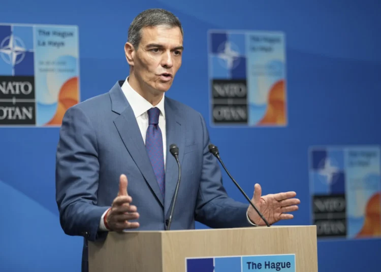 Sánchez Urges EU Solidarity Over Ceuta Crisis 1 Spain’s Prime Minister Pedro Sanchez speaks during a press conference after the plenary session at the NATO summit in The Hague, Netherlands, Wednesday, June 25, 2025.