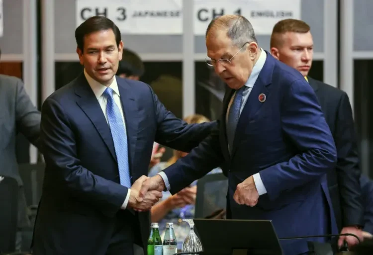 US Secretary of State Marco Rubio, left, talks to Russia's Foreign Minister Sergey Lavrov at the 58th Association of Southeast Asian Nations (ASEAN) foreign ministers' meeting [Fazry Ismail/EPA]
Published On 11 Jul 2025
11 Jul 2025.