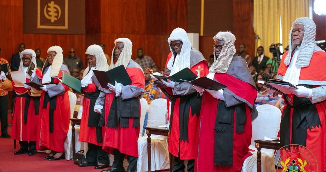 Mahama Swears in 7 Supreme Court Justices, Urges Judiciary to Champion Ghana’s National Reset 1 7 Supreme Court Judges being sworn in by President Mahama