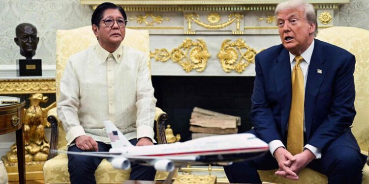 Trump Hints Trade Deal With The Philippines 1 US President Donald Trump meets with Filipino President Ferdinand Marcos Jr. at the White House in Washington, DC, on July 22, 2025.
