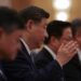 Xi Urges EU To Properly Handle Differences 11 Chinese President Xi Jinping gestures during the opening remarks of the 25th European Union - China Summit at the Great Hall of the People in Beijing, China, July 24, 2025.