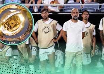 Manchester-City Bench at the Club World Cup