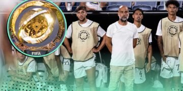 Manchester-City Bench at the Club World Cup