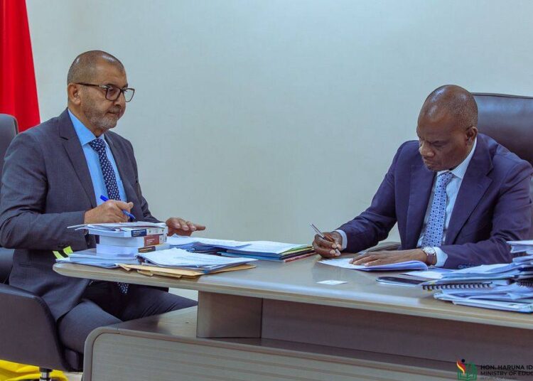 Education Minister Seals Partnerships to Establish Universities for Jasikan, Kintampo 1 Hon. Haruna Iddrisu, Ghana’s Minister for Education, signing the MOU
