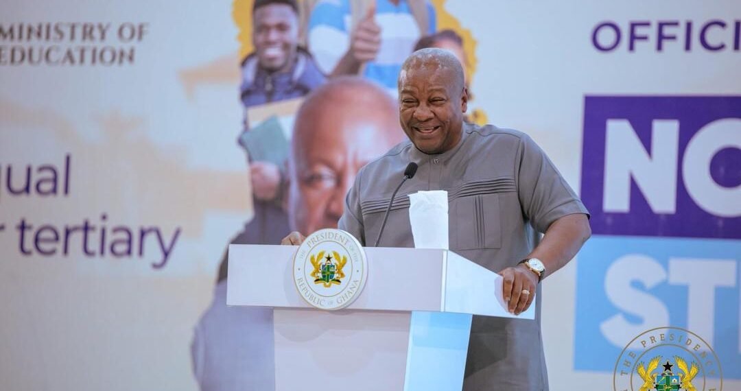 Mahama Launches  HE President Mahama at the launch of the No Fees Stress Policy