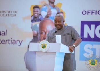 Mahama Launches "No Fee Stress" Policy to Expand Access to Tertiary Education 2 HE President Mahama at the launch of the No Fees Stress Policy
