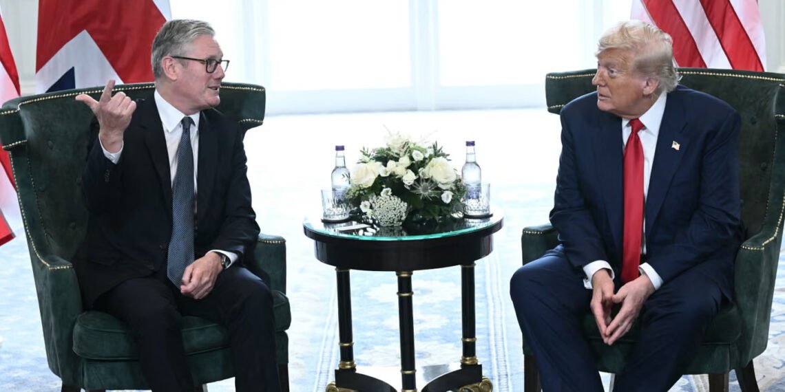 Trump Praises UK Immigration Efforts In Scotland Visit 1 Keir Starmer and Donald Trump at the Turnberry Resort