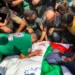 Funeral Held For Journalists Killed In Israeli Strike 12 Mourners bid farewell to the bodies of the Al Jazeera journalists who were killed in an overnight Israeli strike on their tent in Gaza City, before their burial at the Sheikh Radwan Cemetery in Gaza City on August 11, 2025.