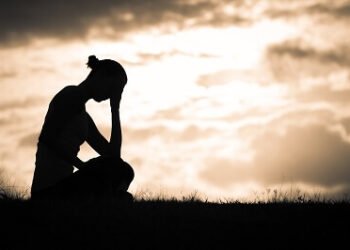 An image showing an ashamed woman