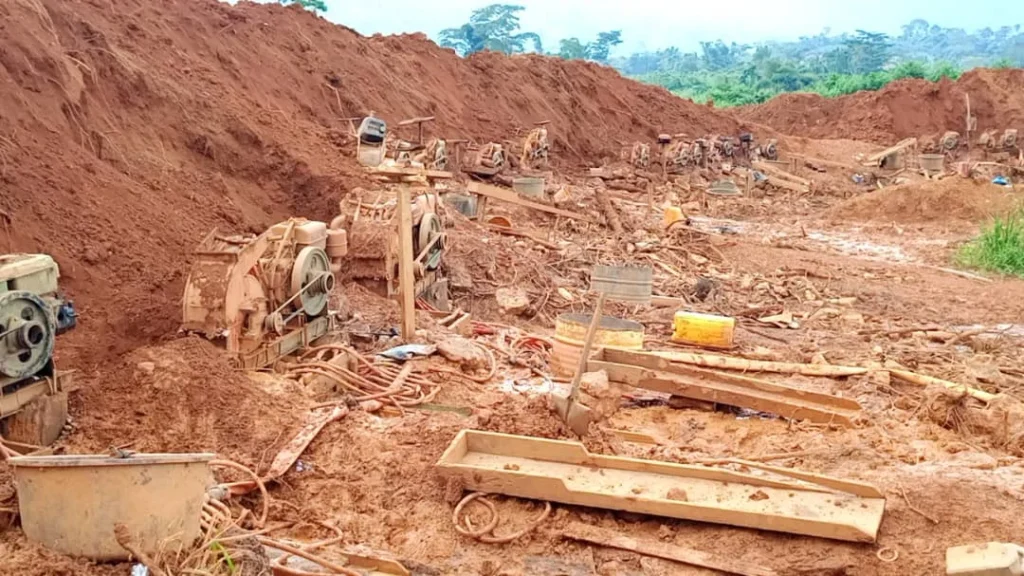 Atiwa East Anti-Illegal Mining Taskforce Cracks Down on Galamsey Machines 4 Atiwa East 3