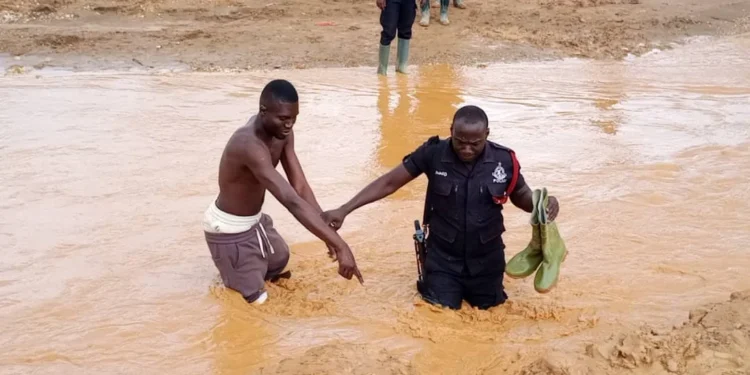 Atiwa East Anti-Illegal Mining Taskforce Cracks Down on Galamsey Machines 1 Atiwa East