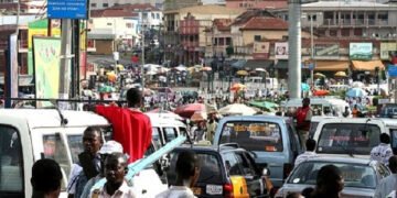 Main congested District-in-downtown Accra, Ghana