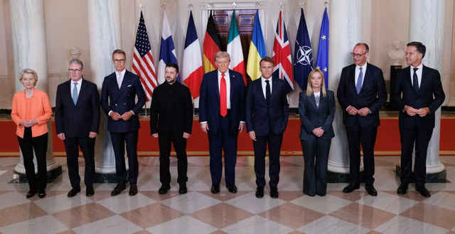 EU leaders and Trump