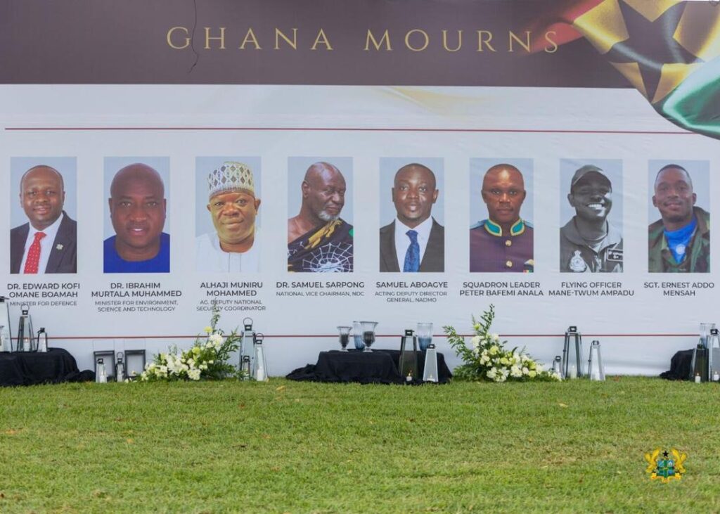 Asantehene Consoles President Mahama Over Helicopter Crash 3 Scene from the Presidency Wreath-Laying Ceremony of Helicopter Crash Victim