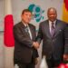 Ghana's President John Dramani Mahama with Japanese Prime Minister Shigeru Ishiba