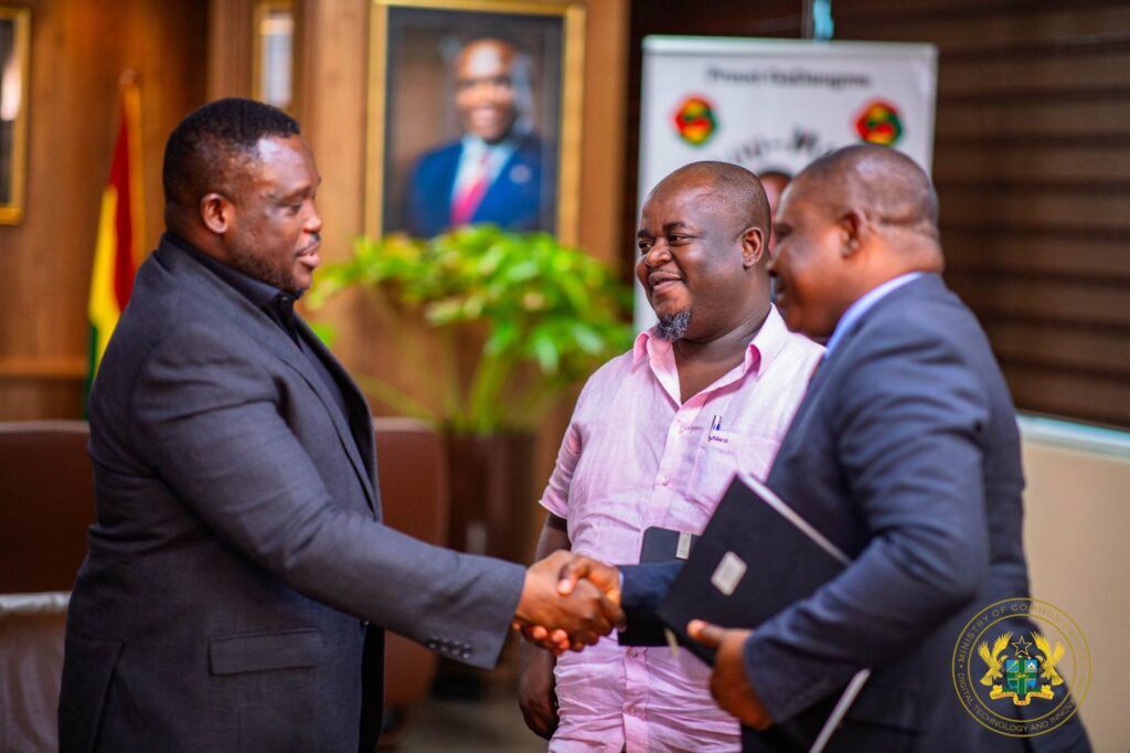 Samuel Nartey George with DSTV Official
