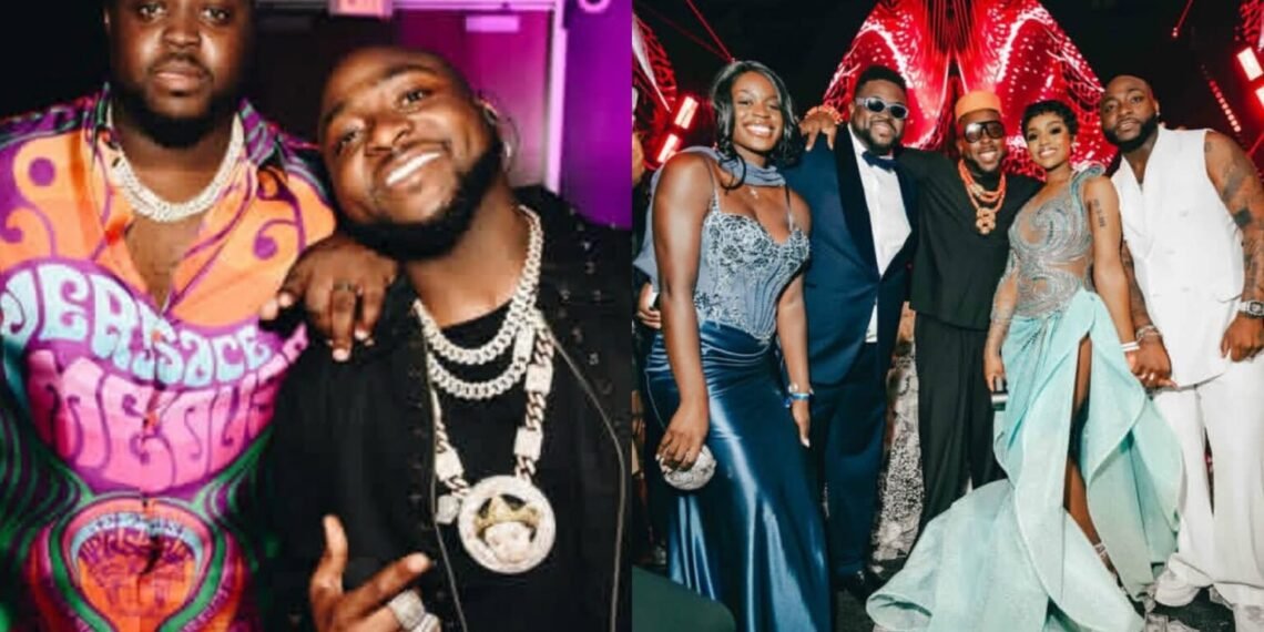 Adewale Adeleke with Davido, and some members