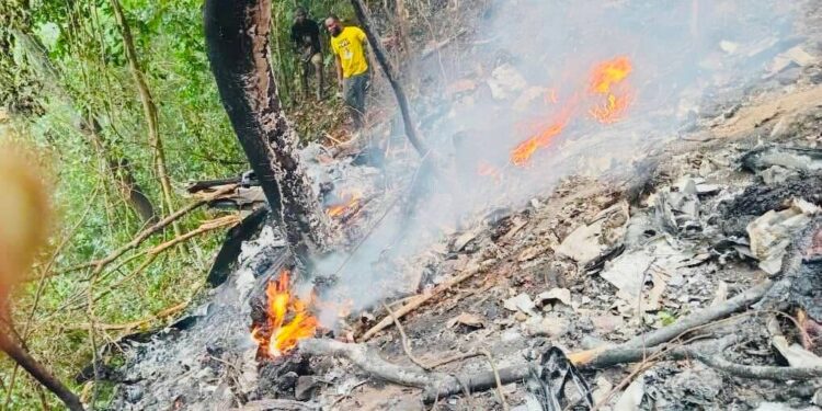 Scene from the Helicopter Crash