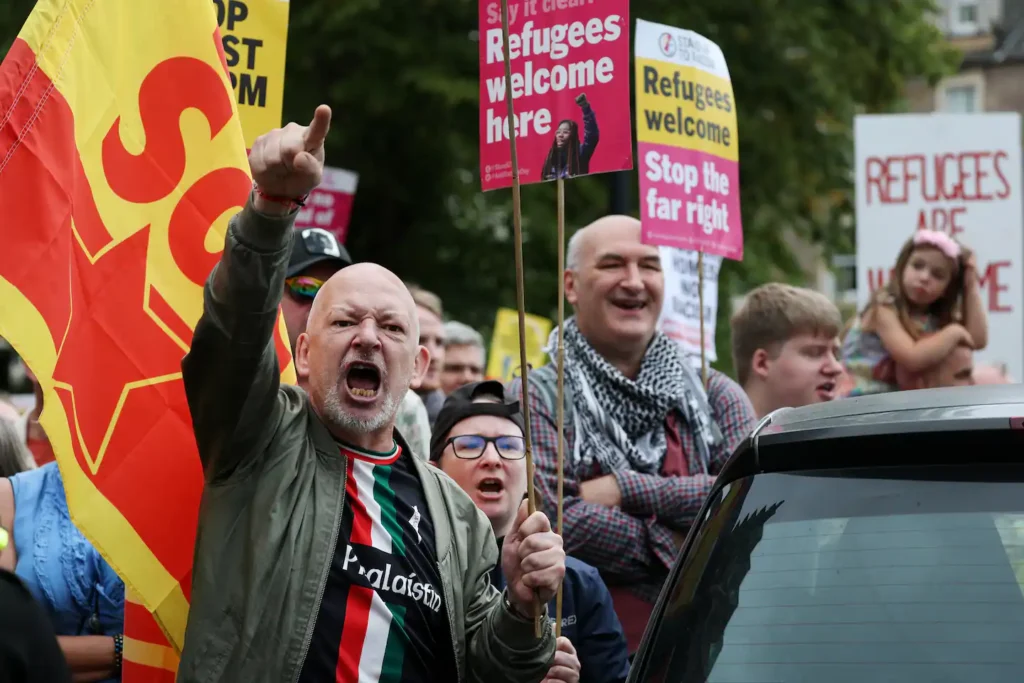 UK Suspends Refugee Family Reunion Visas 2 Asylum seekers protest