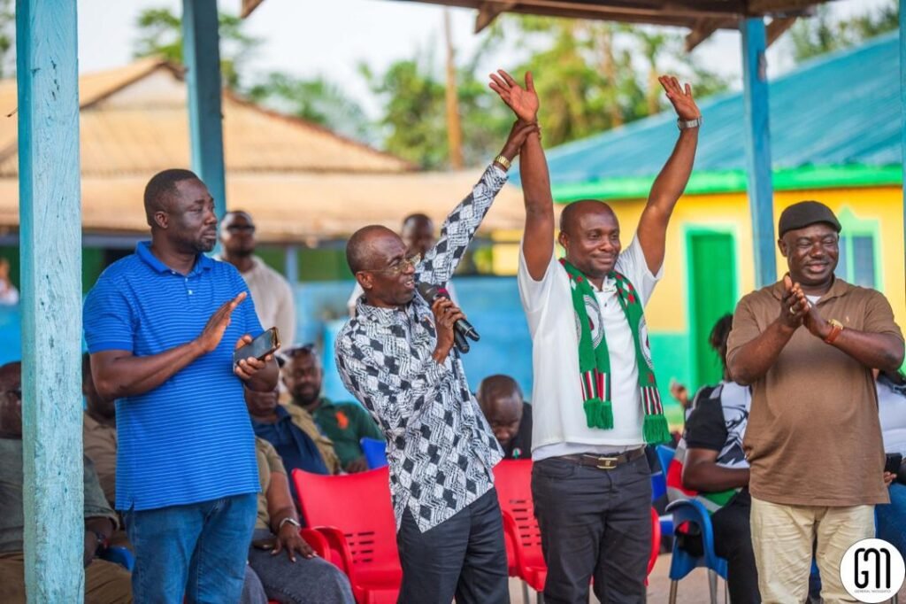 NDC's National Chairman Johnson Asiedu Nketiah and its Candidate Bernard Bediako Baidoo