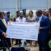 Ghana’s Anti-Galamsey Fight Reinforced with GoldBod’s GHS 5M Plus Donation 14 Goldbod CEO Sammy Gyamfi handingovier the GHS 5 million to Lands Minister Emmanuel Armah Kofi Buah