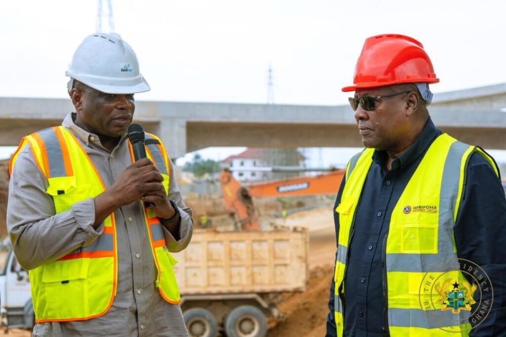 Mahama Inspects Ofanko Nsawam Road Construction 1