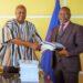 President Mahama handingover ORAL Committee's findings to Attorney General and Minister for Justice Dr Dominic Ayine