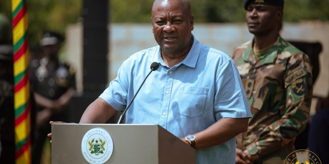 Big Push: Mahama Cuts Sod for Several Road Construction in Volta Region 1 President John Dramani Mahama