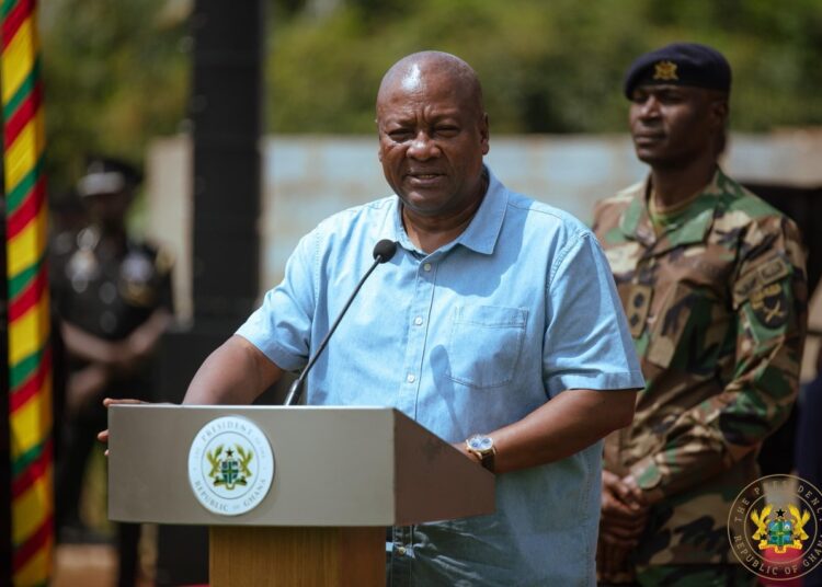 Big Push: Mahama Cuts Sod for Several Road Construction in Volta Region 1 President John Dramani Mahama