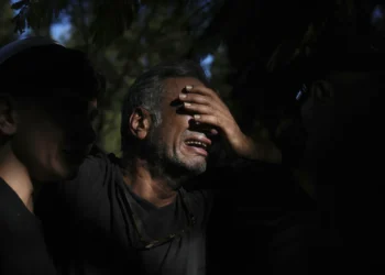 Israel Presses On With Gaza City Offensive 6 A relative mourns during the funeral of slain hostage Idan Shtivi, whose body was recovered in an Israeli military operation in the Gaza Strip, in Kfar Maas, Israel, Monday, Sept. 1, 2025.