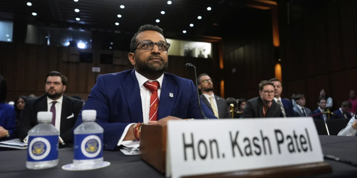 FBI Director Kash Patel appears before the Senate Judiciary Committee for his first oversight hearing, Tuesday, Sept. 16, 2025, at the Capitol in Washington.