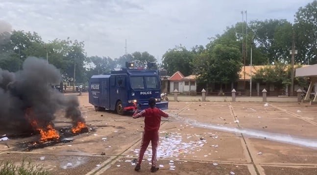 Police Restore Calm After Violent TaTU Protest 3 tamale technical students protest 2