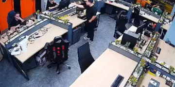 Screenshot from footage