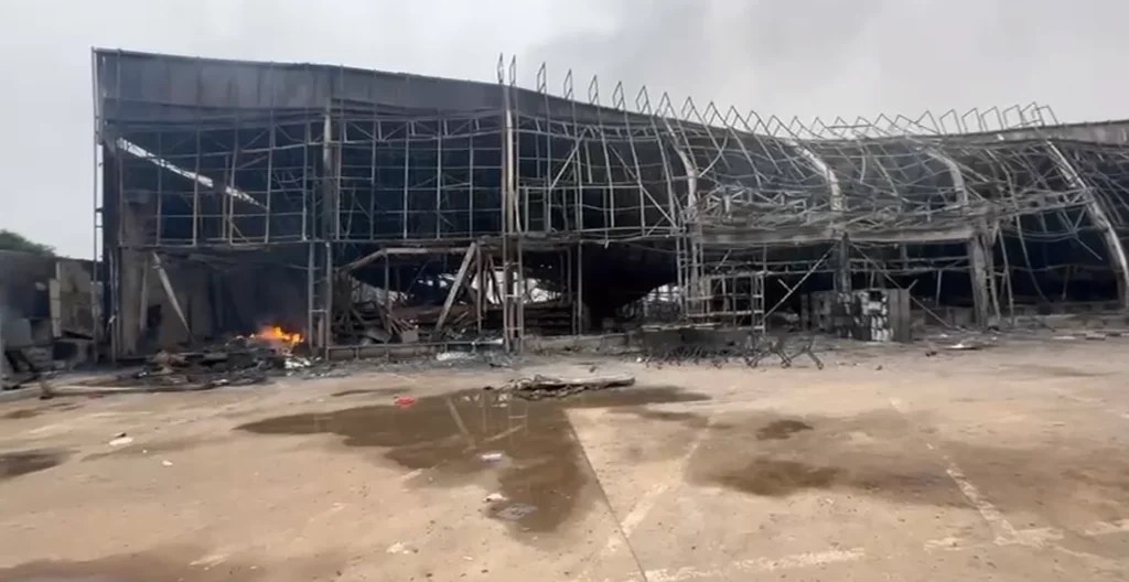 NADMO Urges Fire Safety Training After Kumasi China Mall Blaze 2 China City Mall at Santasi Star Junction in Kumasi