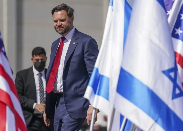 Vance Warns Of Challenges Ahead in Rebuilding Gaza 1 US Vice President J.D. Vance arrives at Ben Gurion airport in Tel Aviv, Israel, Tuesday, Oct. 21, 2025.
