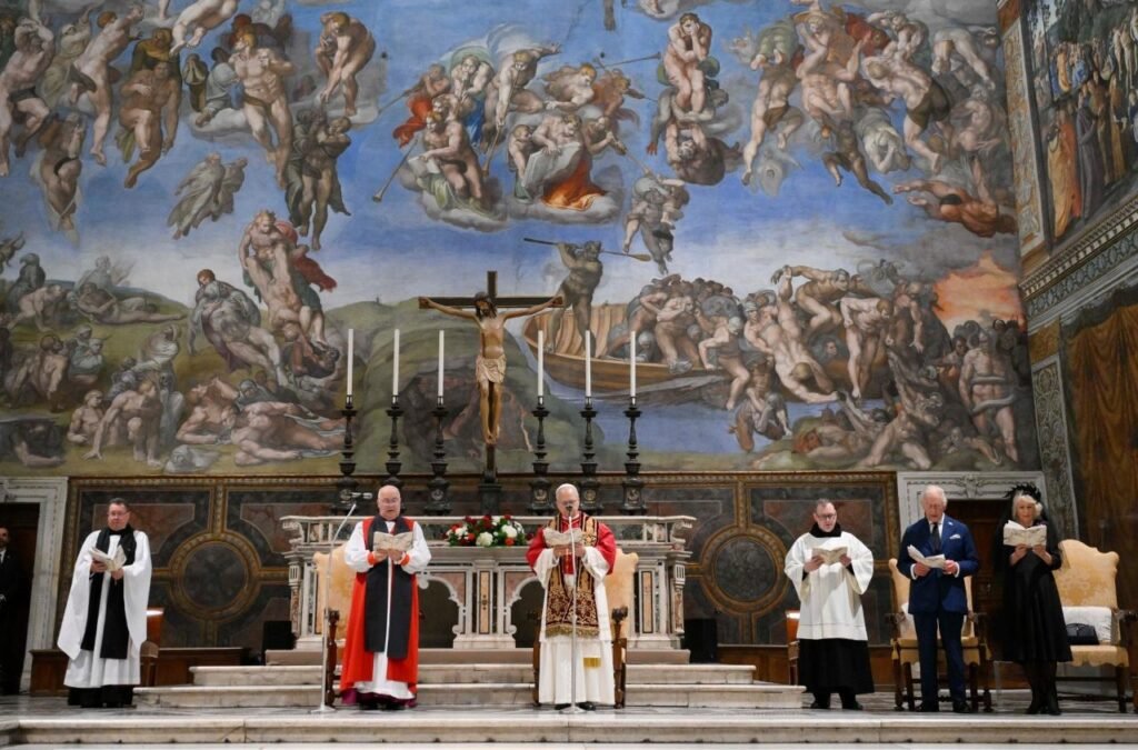 King Charles III, Pope Leo XIV Make History With Joint Prayers 2 Pope Leo XIV joined King Charles III and Queen Camilla of England in Midday prayer in the Sistine Chapel.
